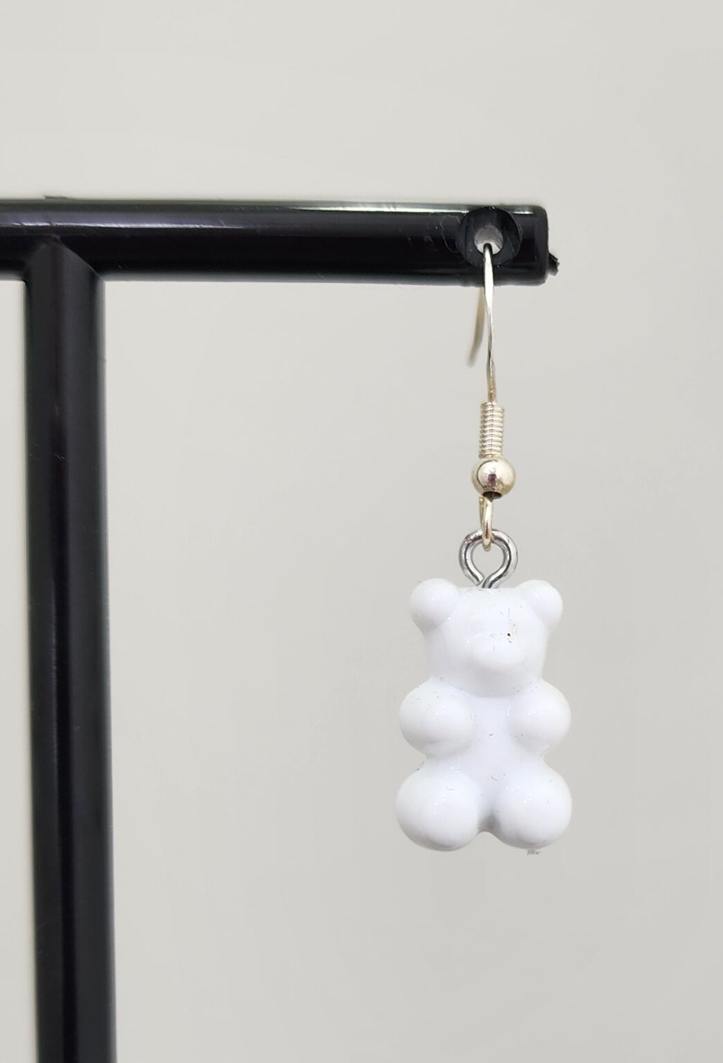 Opaque White Gummi Bear Dangle Earrings Damon And Doras